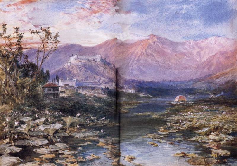 William Simpson The Lake of Kashmir at Shrinagar France oil painting art